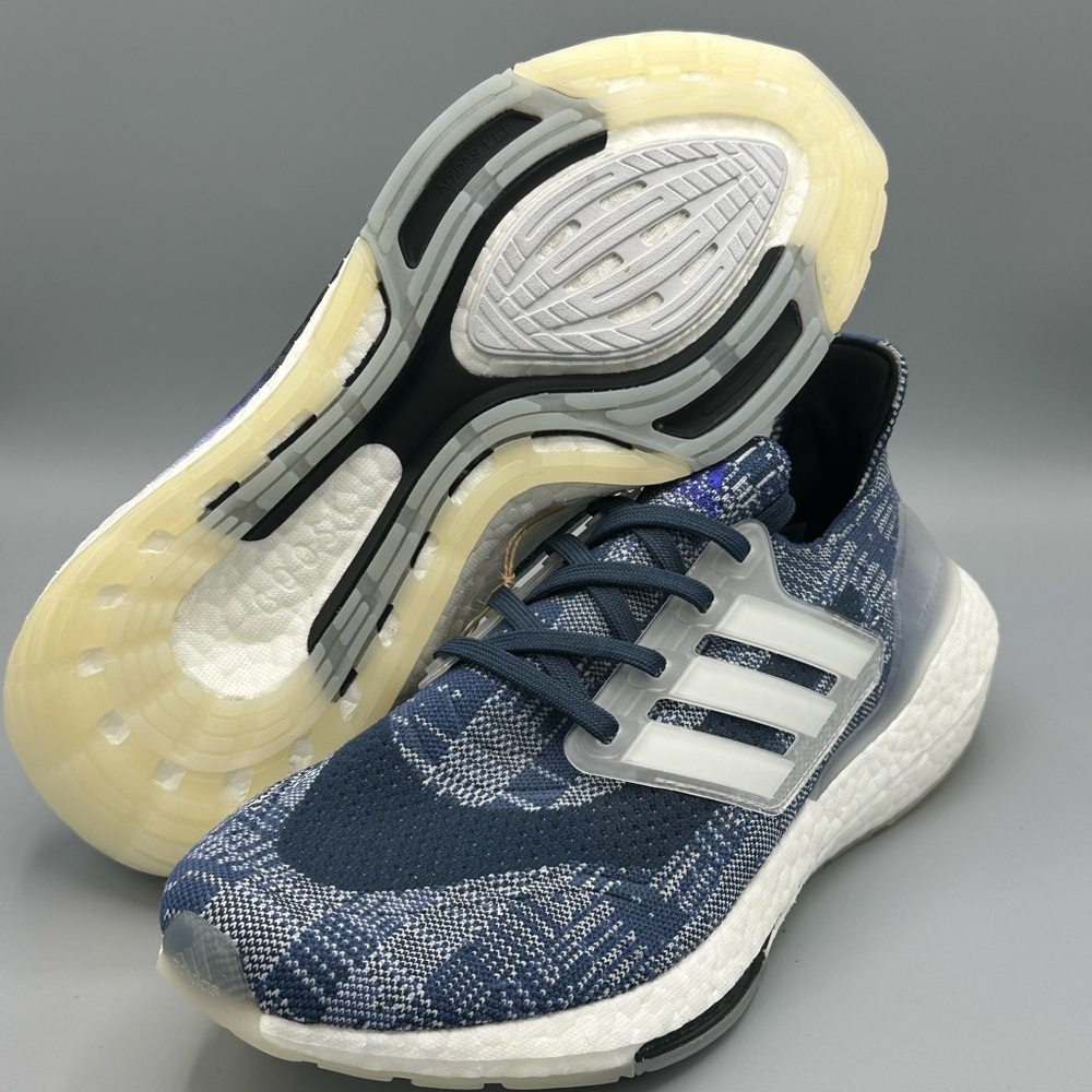 Mens Adidas UltraBoost 21 Primeblue Sashiko Blue Running Shoes / FX7729 / Size 8